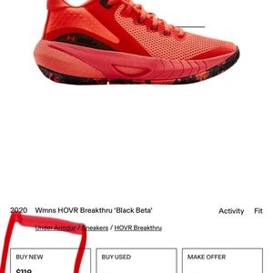 Under Armour women’s Bold Red Sneakers